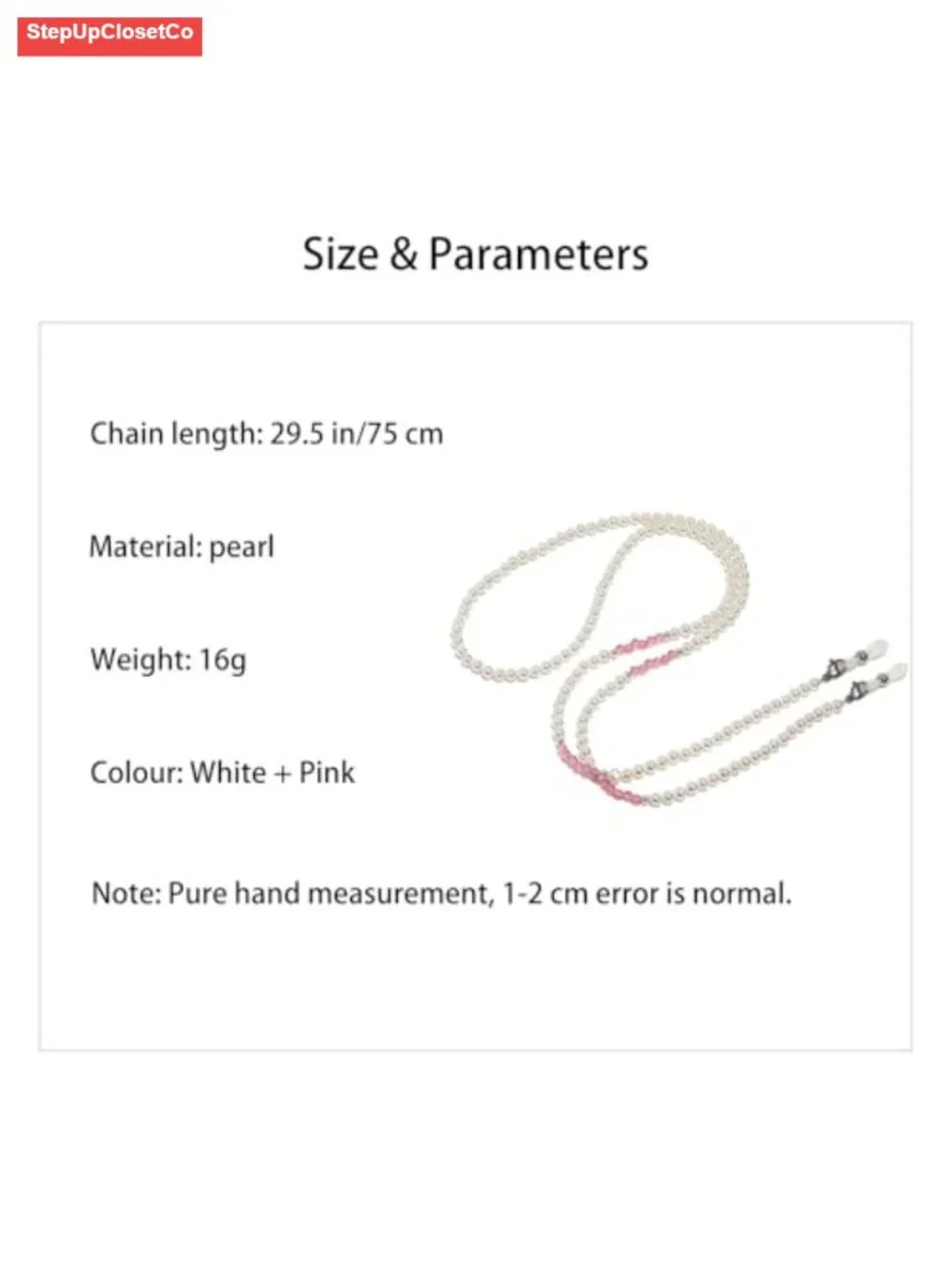 Pearl Beaded Eyeglasses Chain with Spinel Accents, Glasses Holder Lanyard for